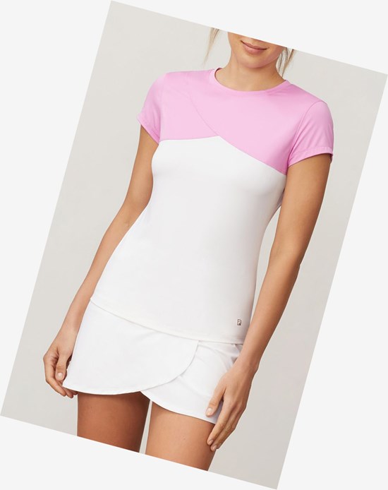 Fila 30 Love Petal Cap Sleeve Tee Wht/Cycl | RTX-476913