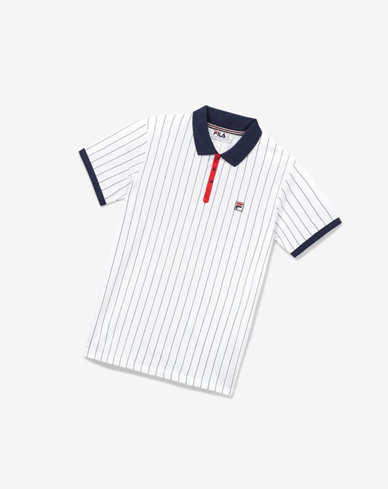 Fila Bb1 Polo Biele Námornícka Modrá Červené | JEQ-764589