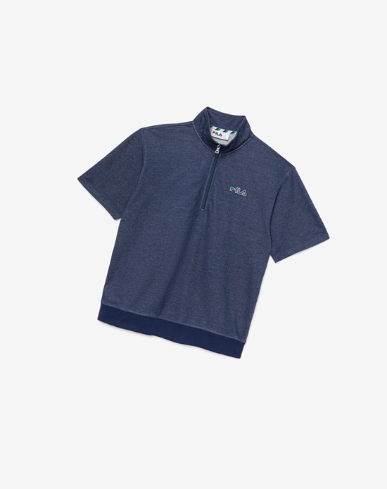 Fila Begich 1/2 Zip Top Biele Zelene | UIA-862579