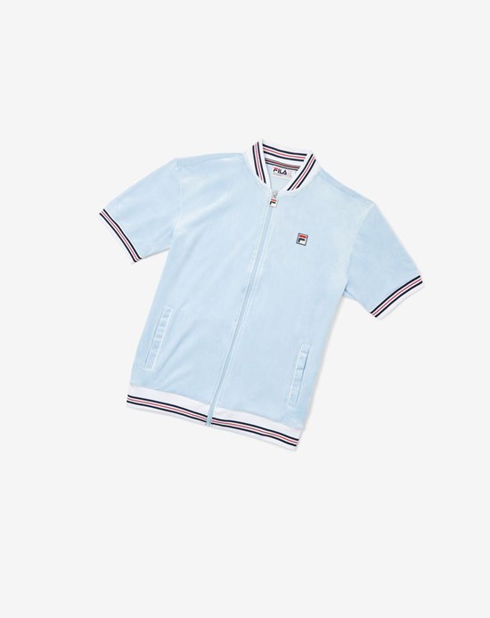 Fila Carezzi Velour Jacket Cblu/Wht/Cred | BYF-817926