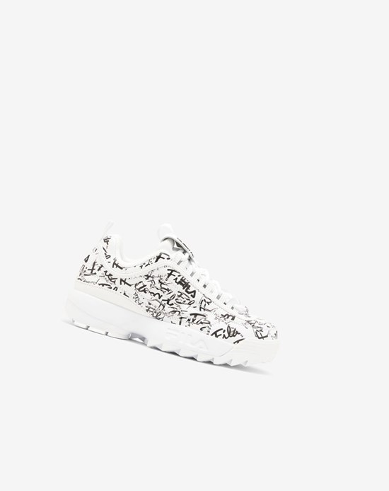 Fila Disruptor 2 Graffiti Sneakers Biele Čierne Biele | WJQ-609723