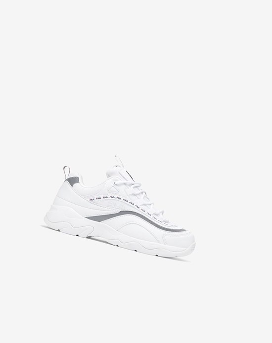Fila Fila Ray Tenisove Shoes Biele Námornícka Modrá Strieborne | SBY-069713