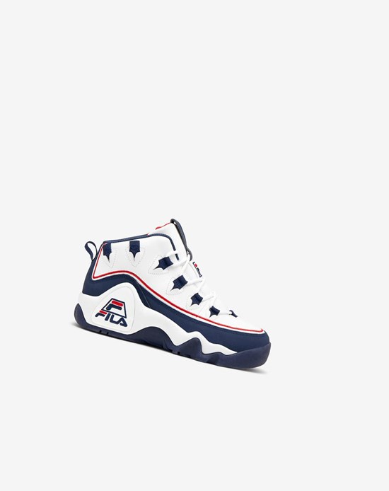 Fila Grant Hill 1 Offset Sneakers Biele Námornícka Modrá Červené | VDK-294137