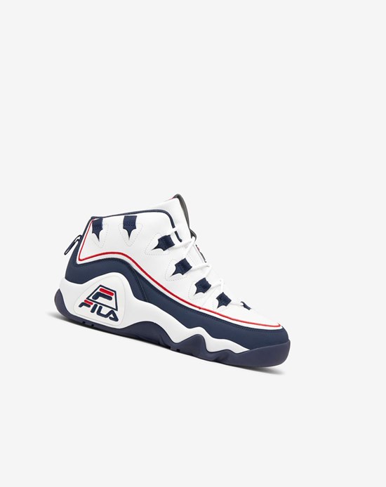 Fila Grant Hill 1 Offset Sneakers Biele Námornícka Modrá Červené | ZAB-346812