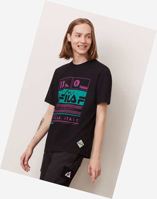 Fila Grid Tee Čierne | VAG-401975