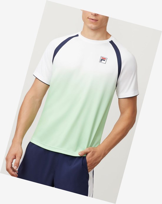 Fila Legend Ombre Print Crew Wht/Navy/Pblu | HPQ-981673
