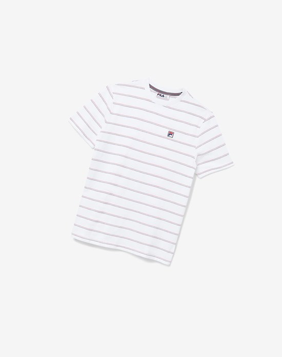 Fila Leon Tee Biele Červené | XBH-534791