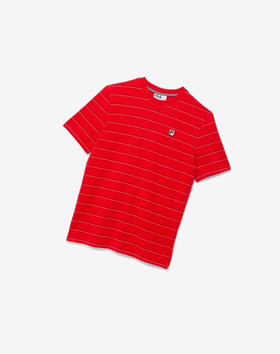 Fila Leon Tee Červené Biele | CPT-016249