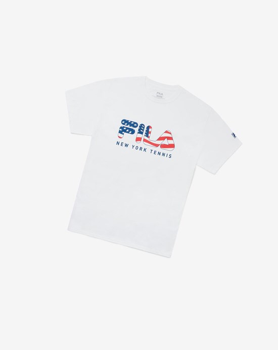 Fila Nyc Fila Flag Tee Biele | SXA-073456
