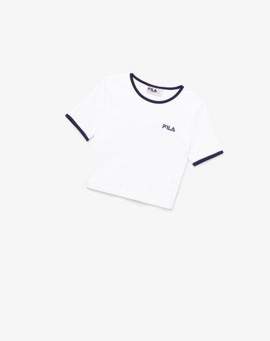 Fila Perla Crop Top Biele | MGQ-854761
