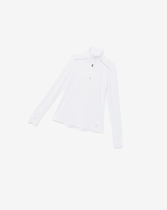Fila Pickleball 1/4 Zip Long Sleeve Biele | ROU-365748