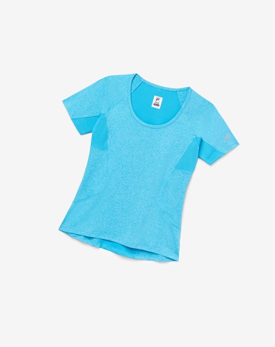 Fila Pickleball Kratke Sleeve Top Tyrkysové | PDN-915046