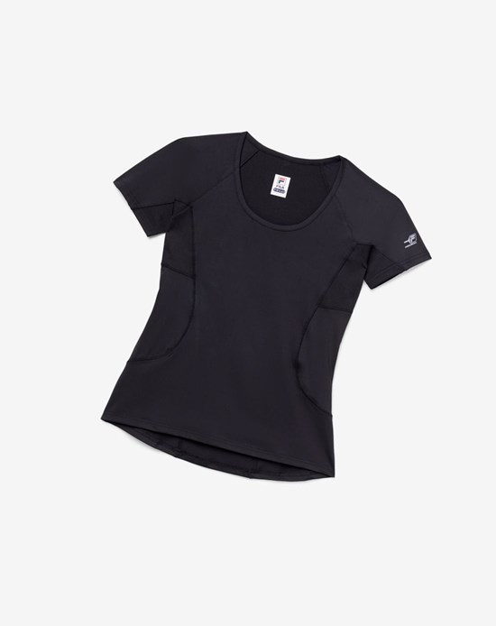Fila Pickleball Kratke Sleeve Top Čierne | SIK-278130