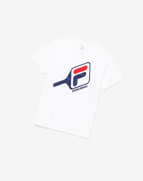 Fila Pickleball Paddle Tee Biele | KUO-574201