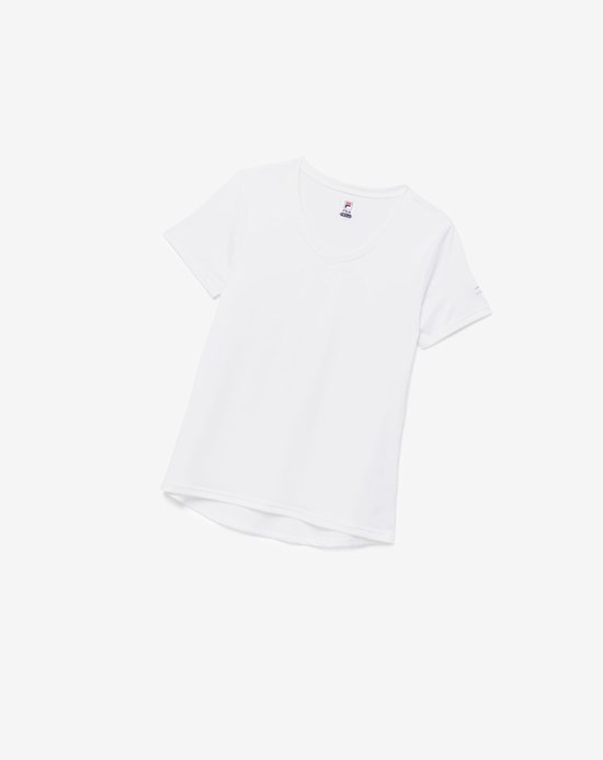 Fila Pickleball Silky V-neck Biele | QPY-425830