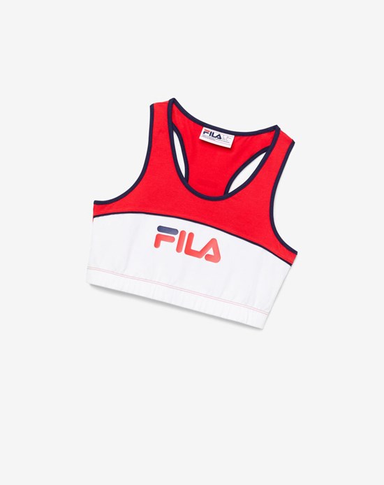 Fila Poesia Bra Top Červené Biele | CLS-521083