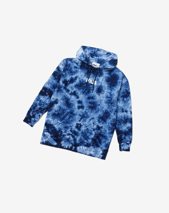 Fila Presley Tie Dye Hoodie Peacoattiedye | YHG-846251
