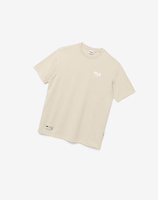 Fila Project 7 Logo T-shirt Béžové | OCX-214673