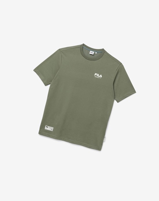 Fila Project 7 Logo T-shirt Hnedožltý | ZWF-490276