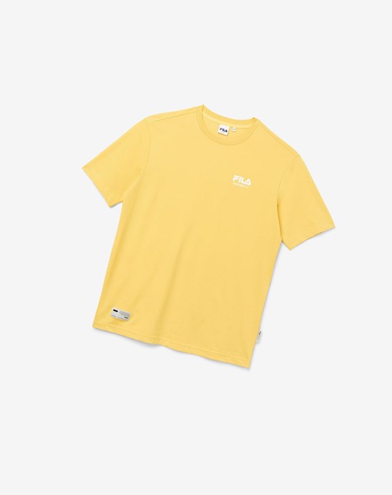 Fila Project 7 Logo T-shirt Horčica Biela | ZOE-981470