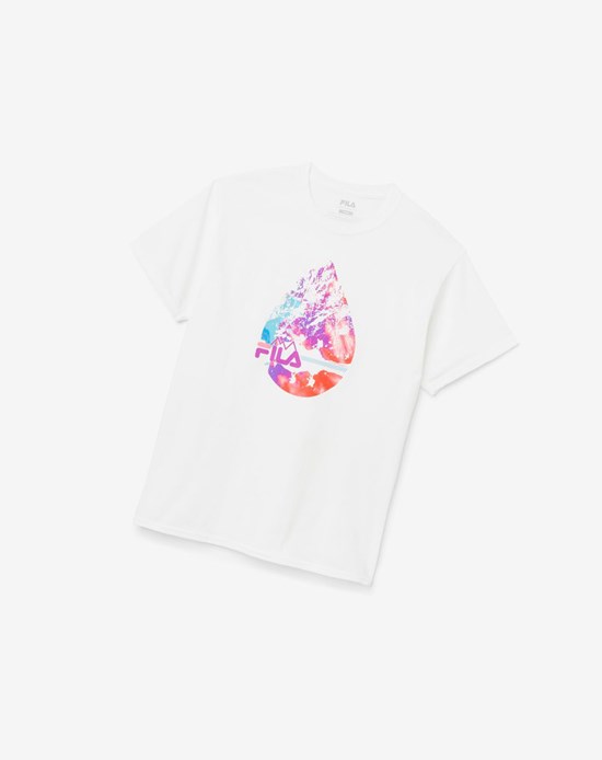 Fila Raindrop Tee Biele | LDK-465709