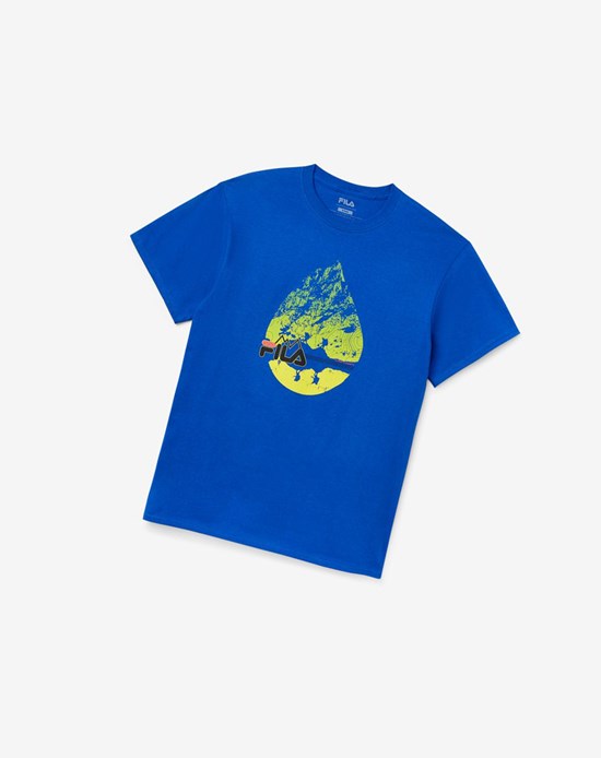 Fila Raindrop Tee Modre | YOT-591302