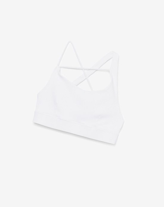 Fila Rebrovaný Essentials | Sidney Bra Top Biele | CBG-847962