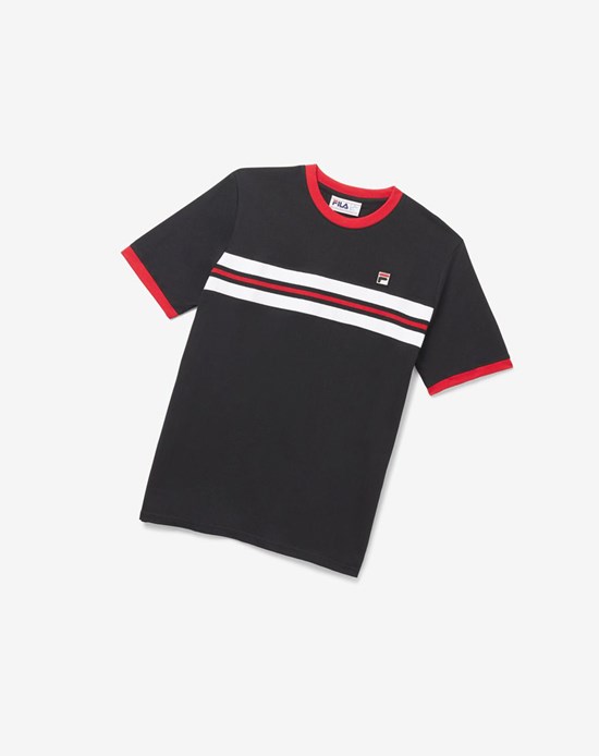 Fila Silver Tee Čierne Červené Biele | QLS-891673