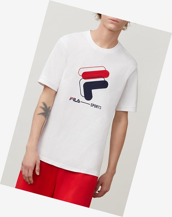 Fila Spiro Tee Biele | WUE-983526