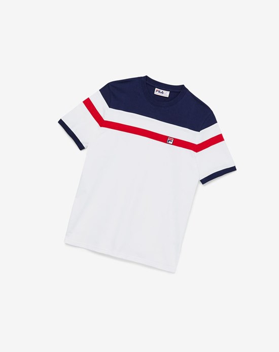 Fila Sten Tee Biele | UYN-625148