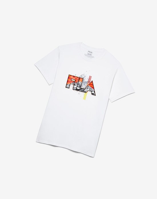 Fila Stitch Mt. Tee Biele | SDI-437806