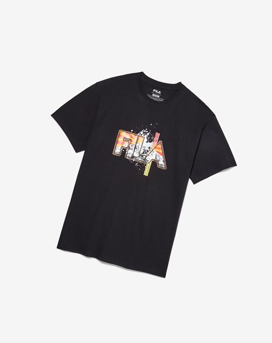 Fila Stitch Mt. Tee Čierne | ING-234790