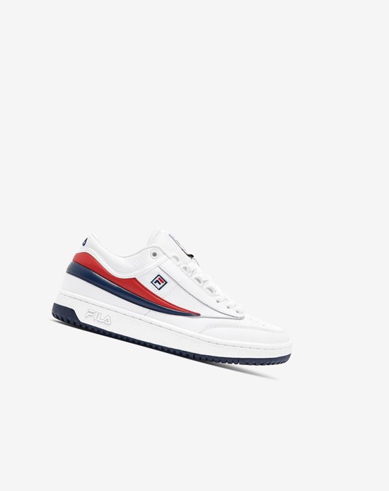 Fila T-1 Stredne Tenisove Shoes White/Fnvy/Fred | EUA-657941
