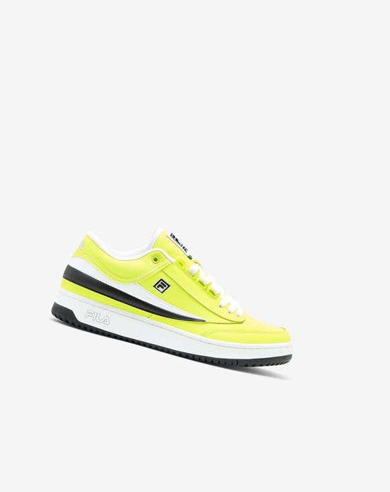 Fila T-1 Stredne Tenisove Shoes Žlté Čierne Biele | GPK-538672