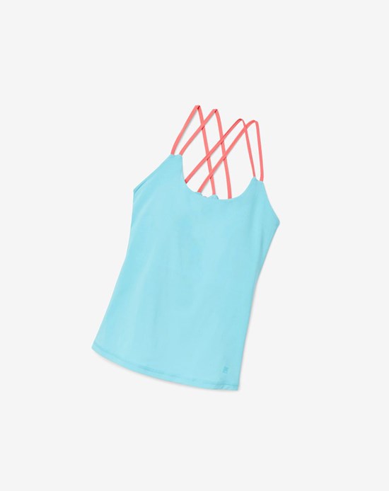 Fila Tie Breaker Multi-strap Cami Tank Modre Červené | BCP-274961