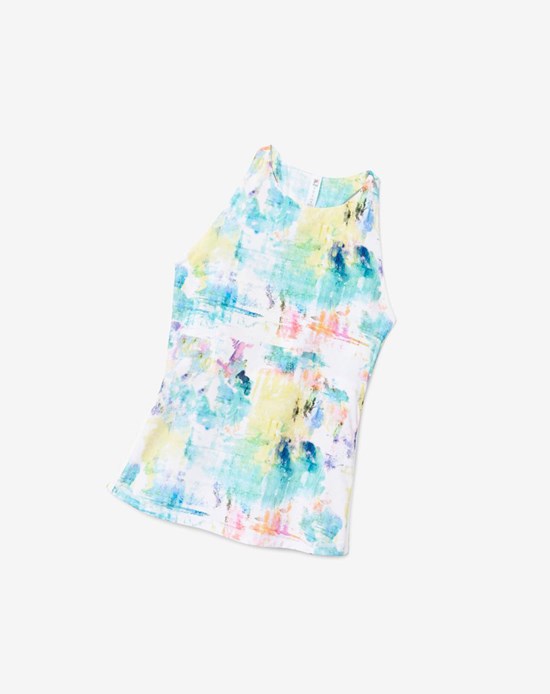 Fila Tie Breaker Tie Dye Racerback Tank Biele | LES-714209