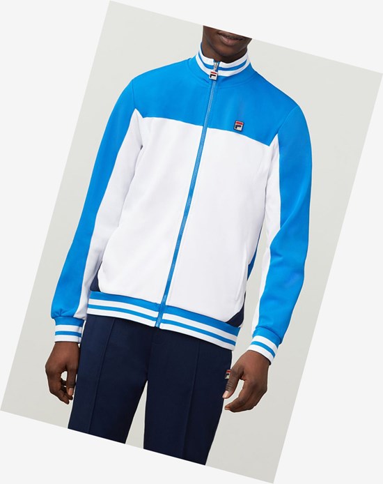 Fila Tiebreaker Tracking Jacket Wht/Drblu/Navy | TKI-839402