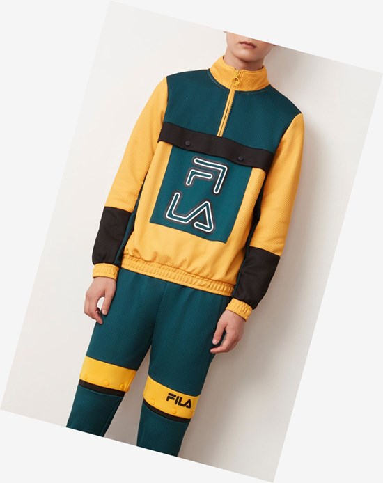 Fila Tiger Mesh 1/4 Zip Atdp/Citr/Blk | ODK-673921