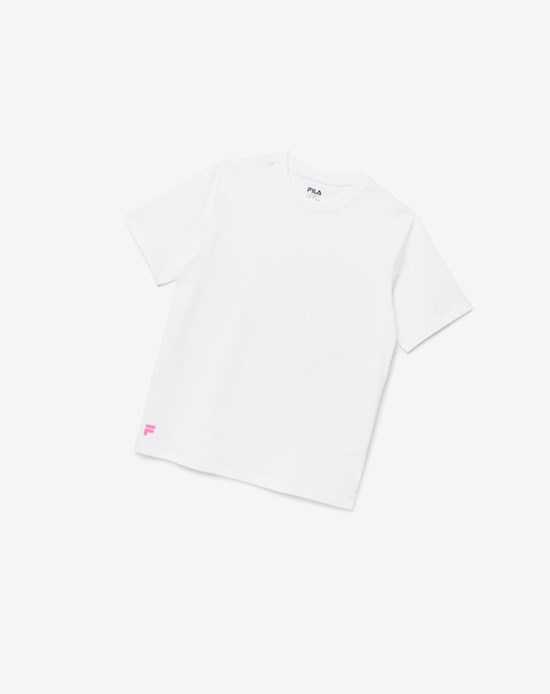 Fila Vinny Tee Biele Ruzove | LIU-853421