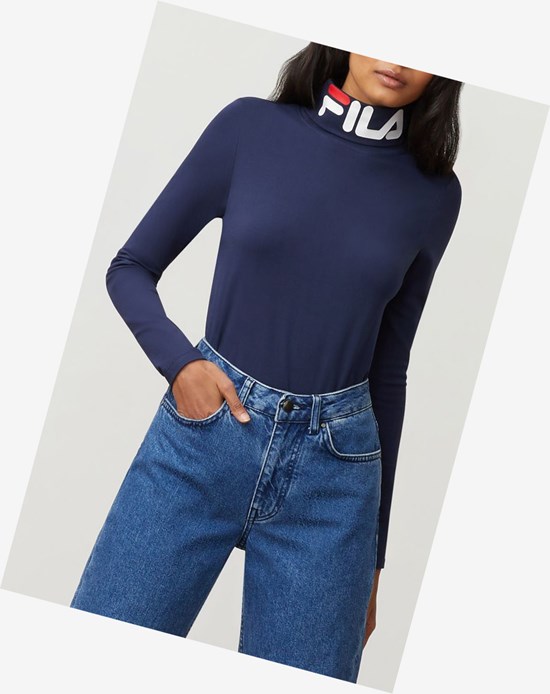Fila Yvette Turtleneck Peac/Wht/Cred | RJT-845162